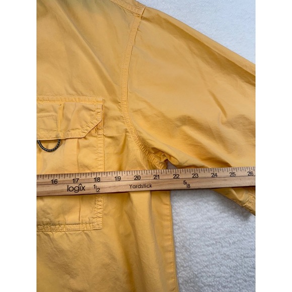Columbia Sportswear Company Mens Button Down Fishing Shirt Short Sleeve Yellow M - Picture 5 of 6